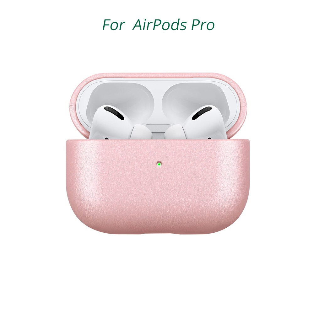 Bonola Native Italian Leather Case for AirPods Pro Seamless Fit Full Protection Cases for Apple AirPods 3/2 Tactile Feel Cover