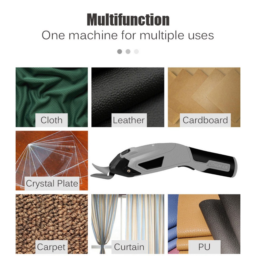 Electric Scissors Cordless/fabric/Leather/Cloth Sewing Hand Held Alloy Double Head Cutting Multi Functional Electric CuttingTool