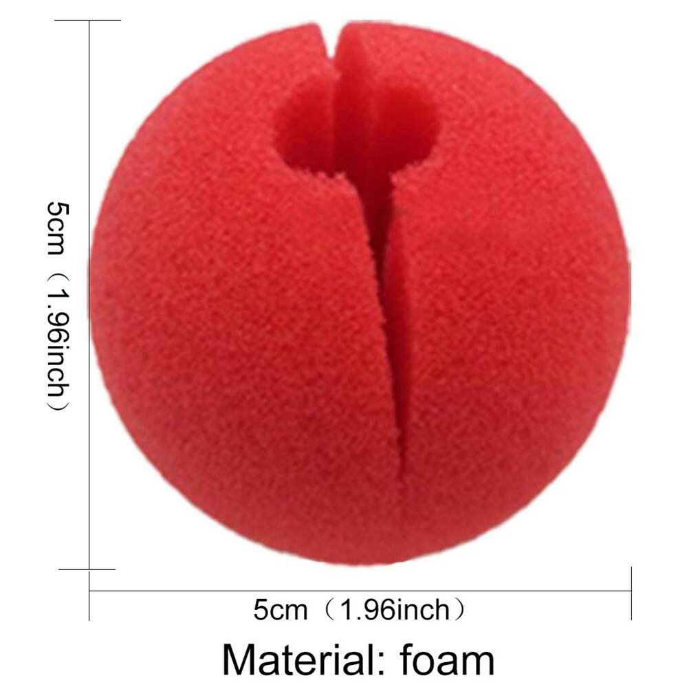 30Pcs/pack Red Clown Noses Foam Clown Noses Cosplay Red Clown Nose Novelty for Halloween Christmas Costume Party