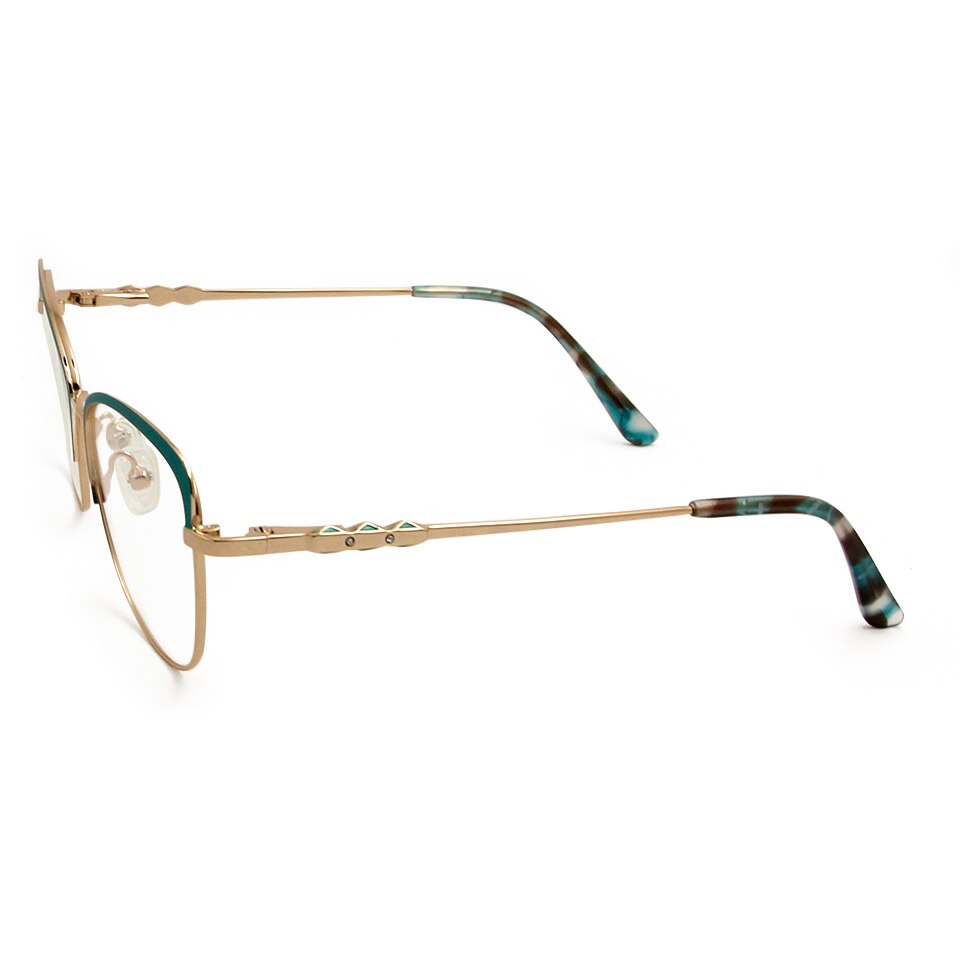 Metalen brilmontuur voor dames, cat eye bril, trendy optische bijziendheid, brilmontuur op sterkte voor dames