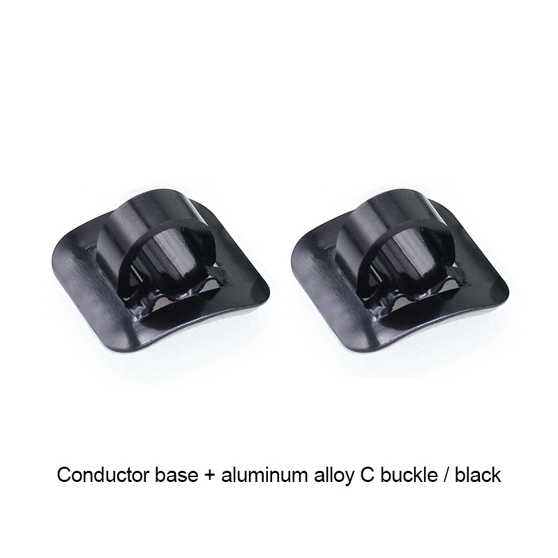 Bicycle Cables Housing Plastic/Aluminum Bike Oil Tube Fixed Clips C Shape Shift Brake Guide Cable Tube Fixed Clamp Frame Buckle: Black(Alloy buckle