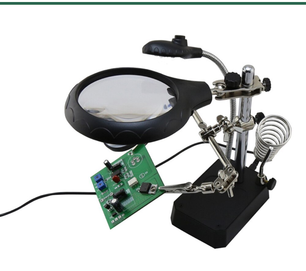 BST-16129C Schreibtisch lupe mit hilfs Klemme 2,5-7,5 mal vergrößerung mit LED licht