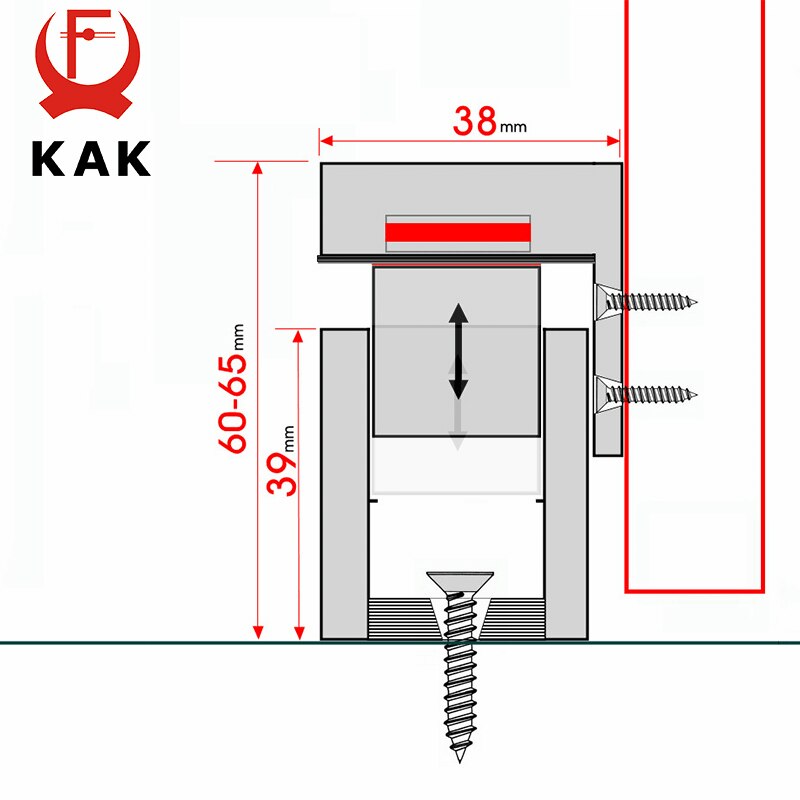 Kak magnetisk dørprop dørholder cylindrisk flydende 304 massivt rustfrit stål tung dørstop dør møbler hardware
