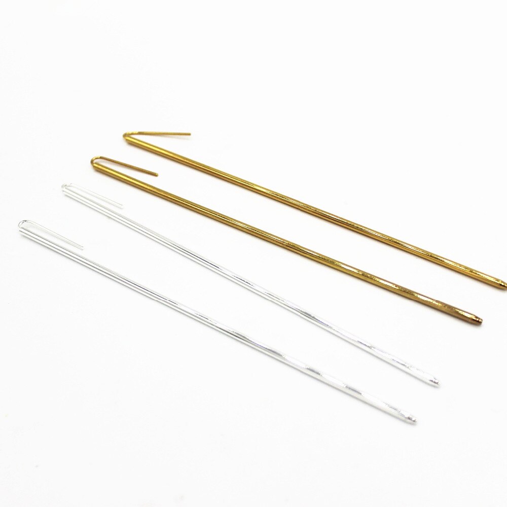 10 PCS 145mm*2.5mm Metal Copper Hair Stick 6 Colors Plated Hairpins Hair Stick Blank Base Setting For Jewelry Making