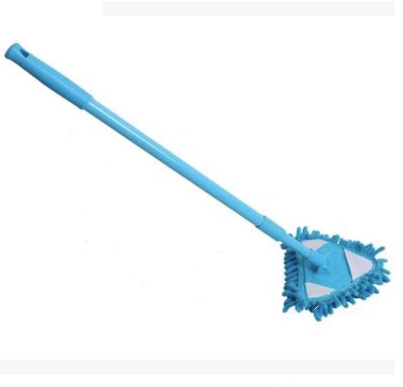 Fregona mini moppe farve tilfældig mini flad doven moppe væg husholdnings rengøringsbørste chenille moppe vask moppe støvbørste og lille: Blå