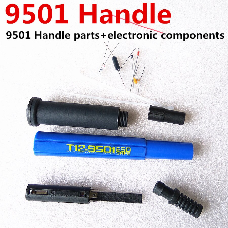 Mango de hierro para soldar, T12-9501/912, kits de bricolaje para STC/ OLED /MINI 616/FX-951/T12-952, mango azul, piezas de repuesto