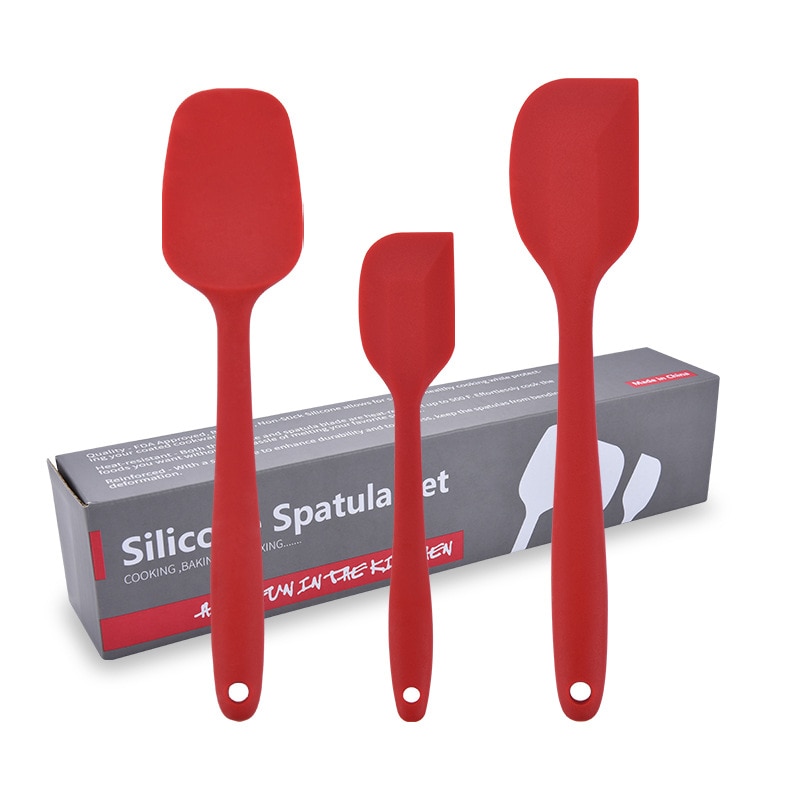 Baking Utensils Food Grade Three-Piece Silicon Scraper Baking Suit Salad Mixing Large Small Number Scraper