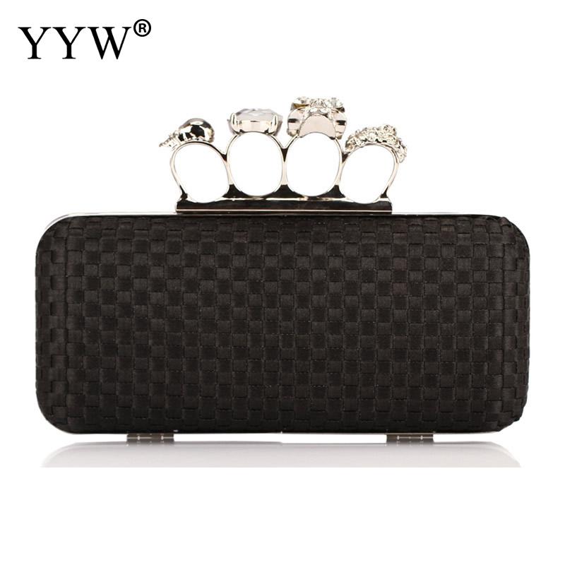 Red Rhinestone Clutch Bag Portable Bag Evening Ring Bag Rectangle Clutches Wedding Party Gold