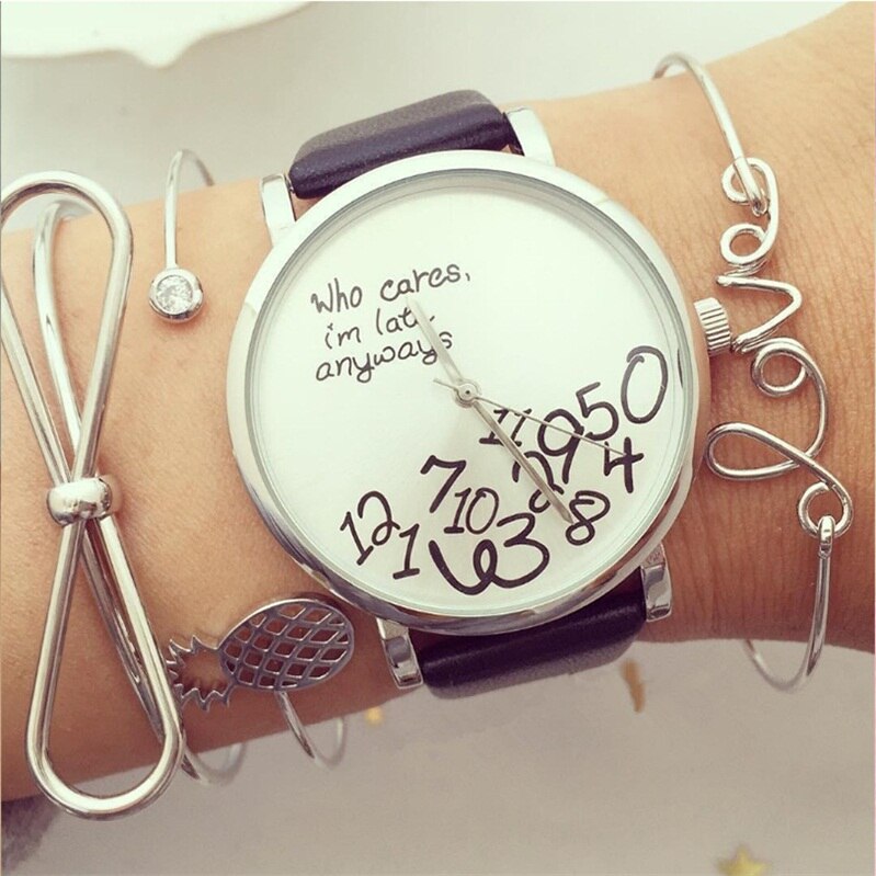 18 Styles Women Bow Leaves Cat Bangle Crystal Love Leather Pineapple Feather Open Bracelet Bohemian Accessories: 6