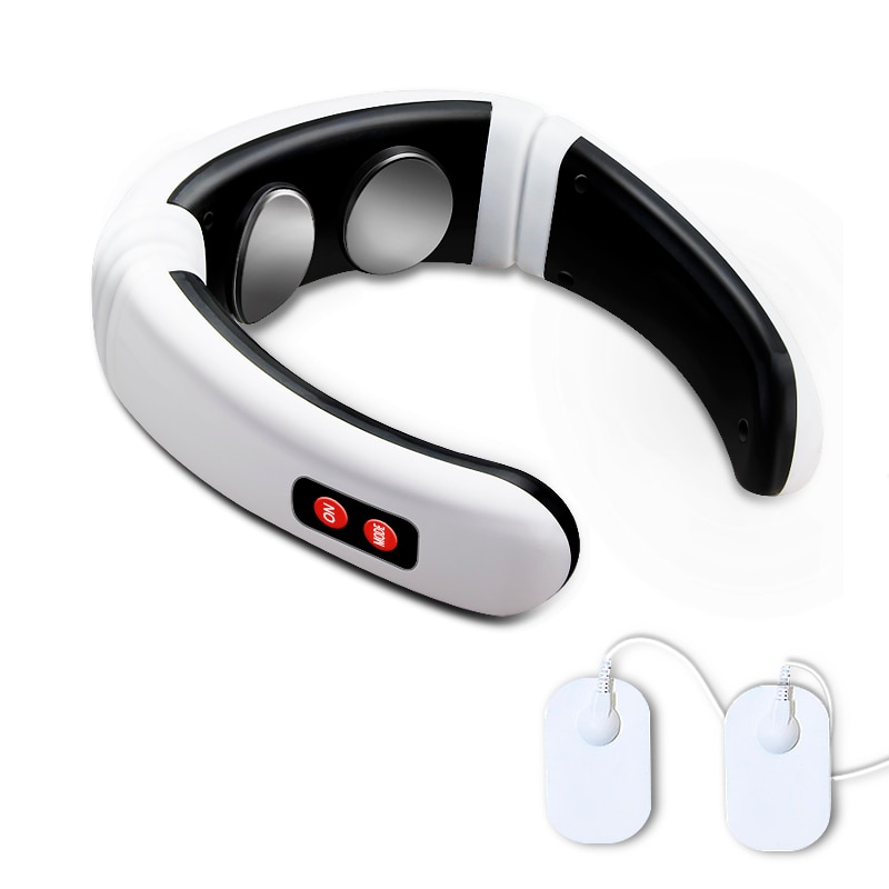 Elektrische Puls Nek Massager Power Control Ver Infrarood Verwarming Pijnbestrijding Tool Gezondheidszorg Ontspanning Intelligente: With Sticker