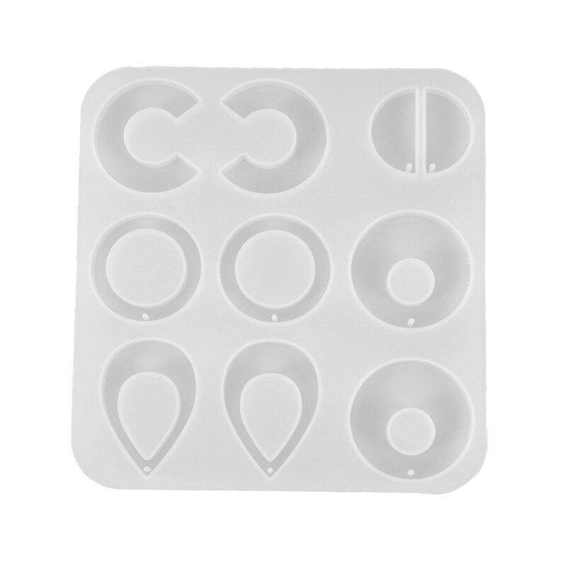 Gør det selv krystal epoxy form øreringe vedhæng ornamenter hjemmelavede smykker hel bord silikone form hårnåle form fremstillingsværktøjer