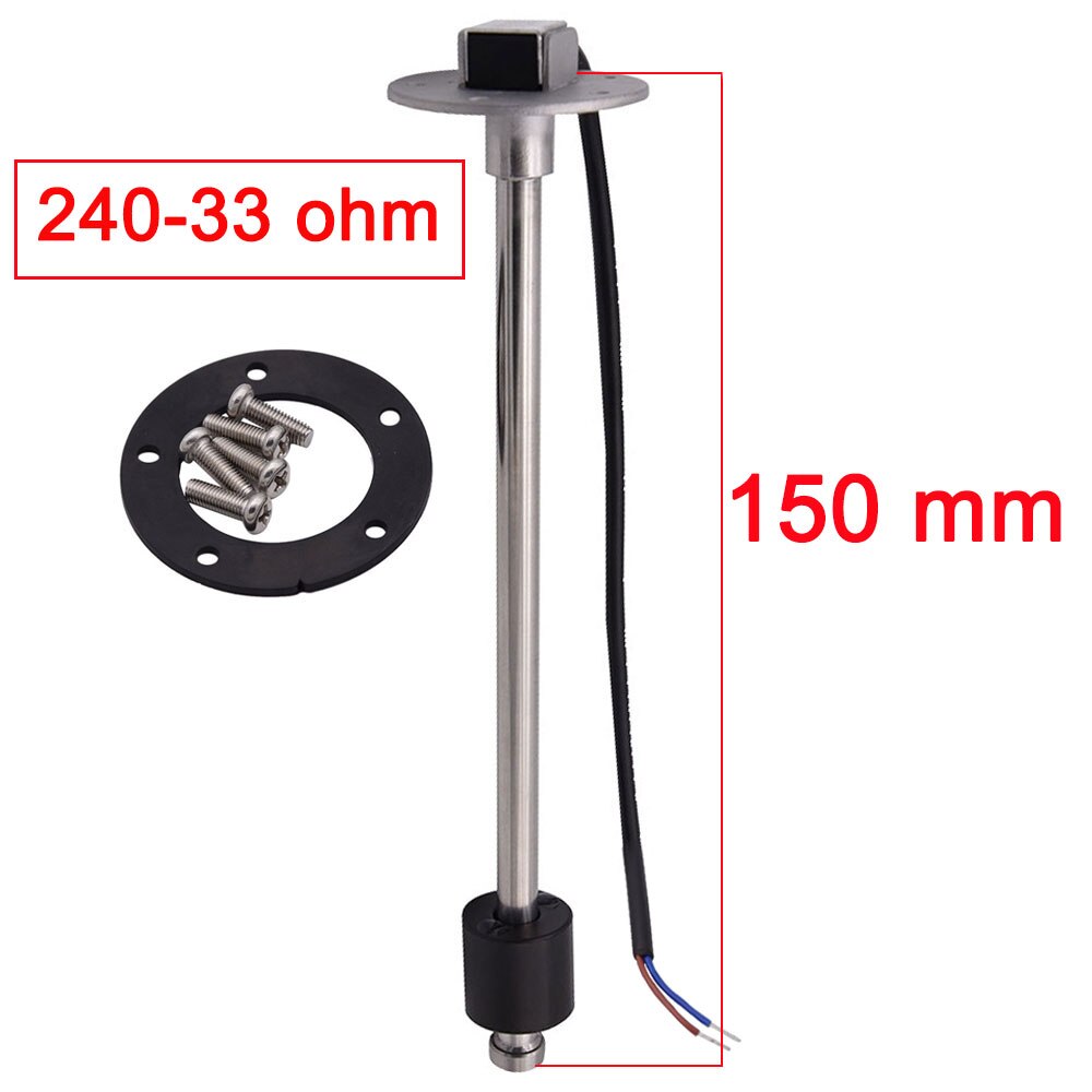 NEUE Wasser Tankanzeige Sensor 150mm ~ 600mm Stiefel Motorrad Auto Meter Kraftstoff Senden Einheit 0 ~ 190 Ohm passen für yamaha kraftstoff Messgerät: 150mm 240-33Ohm