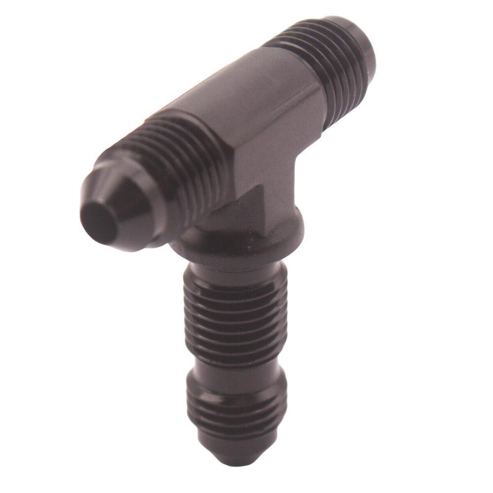 Aluminum Alloys AN6 - AN6 AN 6 Male Bulkhead Tee Fitting in Black