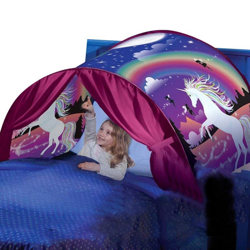 Sänky taitettava tähtitaivaan unelma -teltta, jossa on kevyt säilytystasku lapsille nukkumassa taitettava patjateltateltta: 02