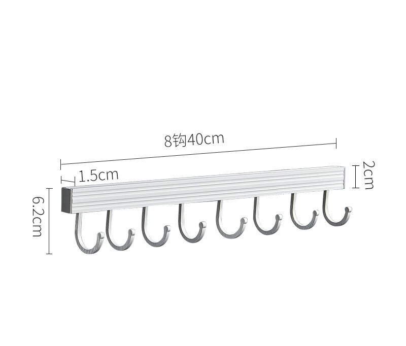 Punch-free kitchen racks kitchen and bathroom accessories space aluminum knife rack hook kitchen pot rack wf4231625: A 40CM