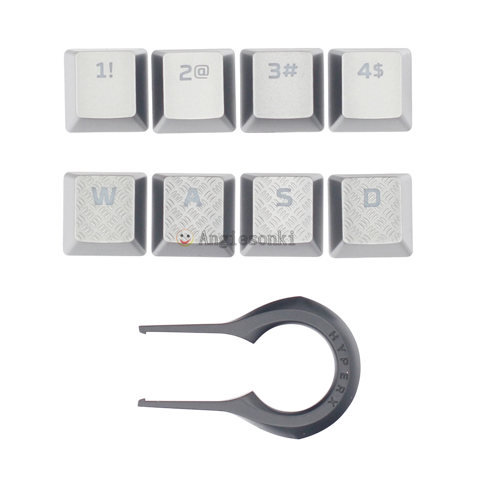 Zilver Kleur Keycaps Voor Razer Gaming Mechanische Toetsenbord 1234/Wasd Toetsen Licht Door Back Lit Cherry Mx Compatibel