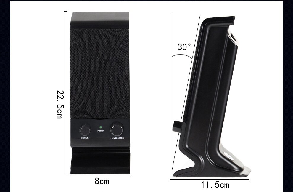 SADA V-112 Computer Lautsprecher, 3,5mm USB angetr... – Grandado