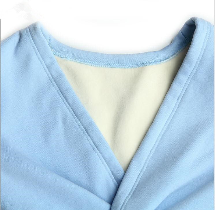 Tyttöjen klassinen paksu baletti pitkähihainen kääre toppi lasten tanssi ballerina edessä twist fleece lämmin vaate pinkki sininen