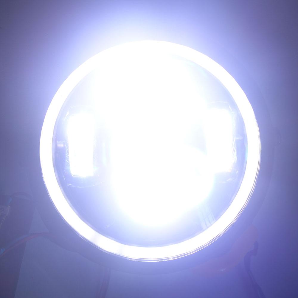 Faro LED para motocicleta Harley Sportster Cafe Racer Bobber Iron 883 de 6,5 pulgadas, faro delantero DRL con anillo de Ángel