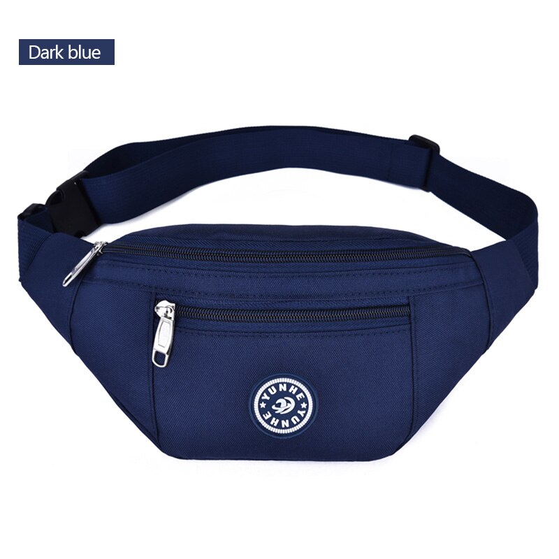 Aireebay midjeveske kvinner uformell fanny pack for jenter sport rumpe bag pakker svart rød bryst crossbody veske: A4158 dypblå