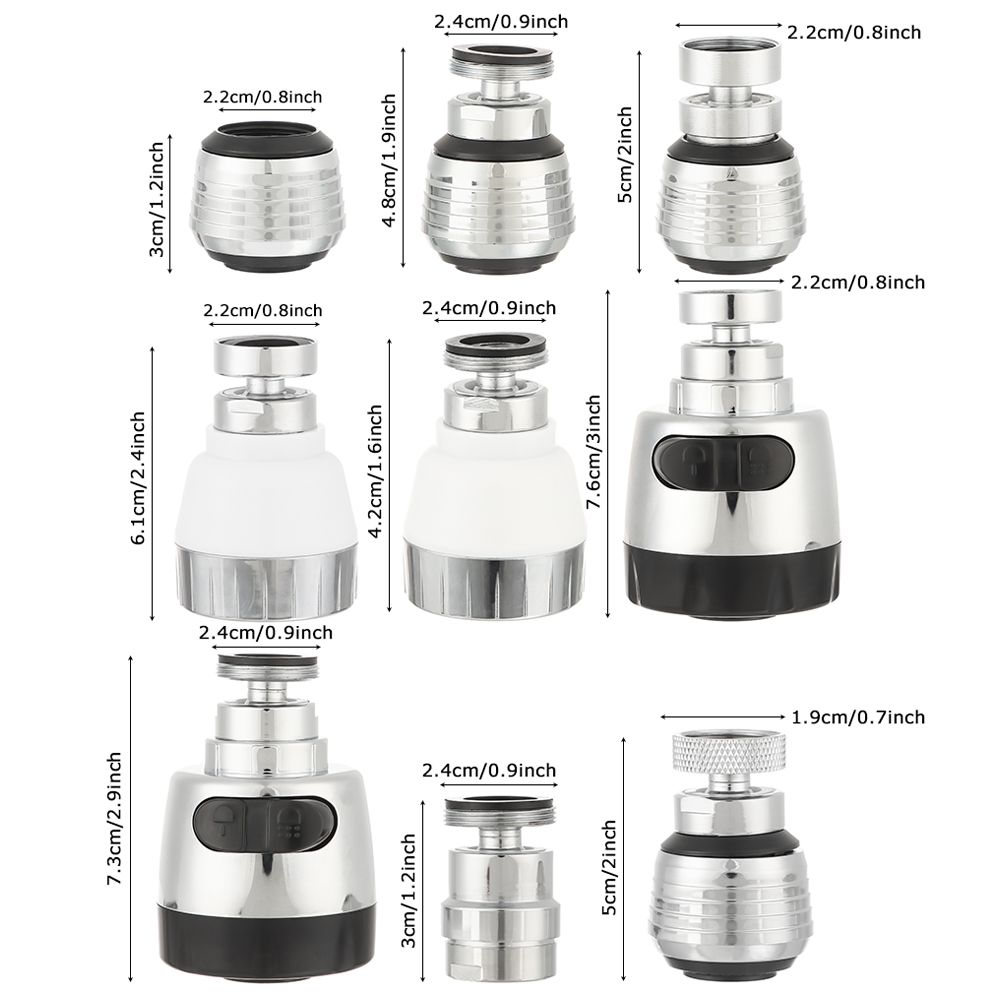 1PC Flexible 360 Degree Aerator Outlet Swivel Tap Water Saving Faucet Nozzle Sprayer Tap Head Sink Fitting Kitchen Supplies