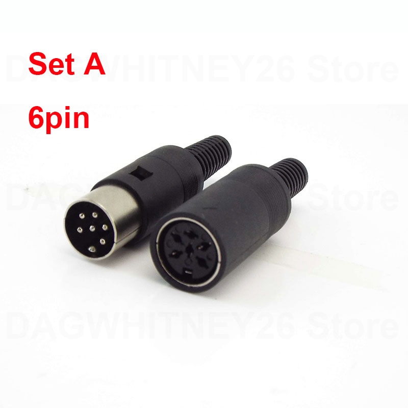 Adaptateur Audio DIN 3/4/5/6/7/8 broches, prise mâle femelle avec poignée en plastique, prise femelle, connecteur de châssis monté sur panneau U26
