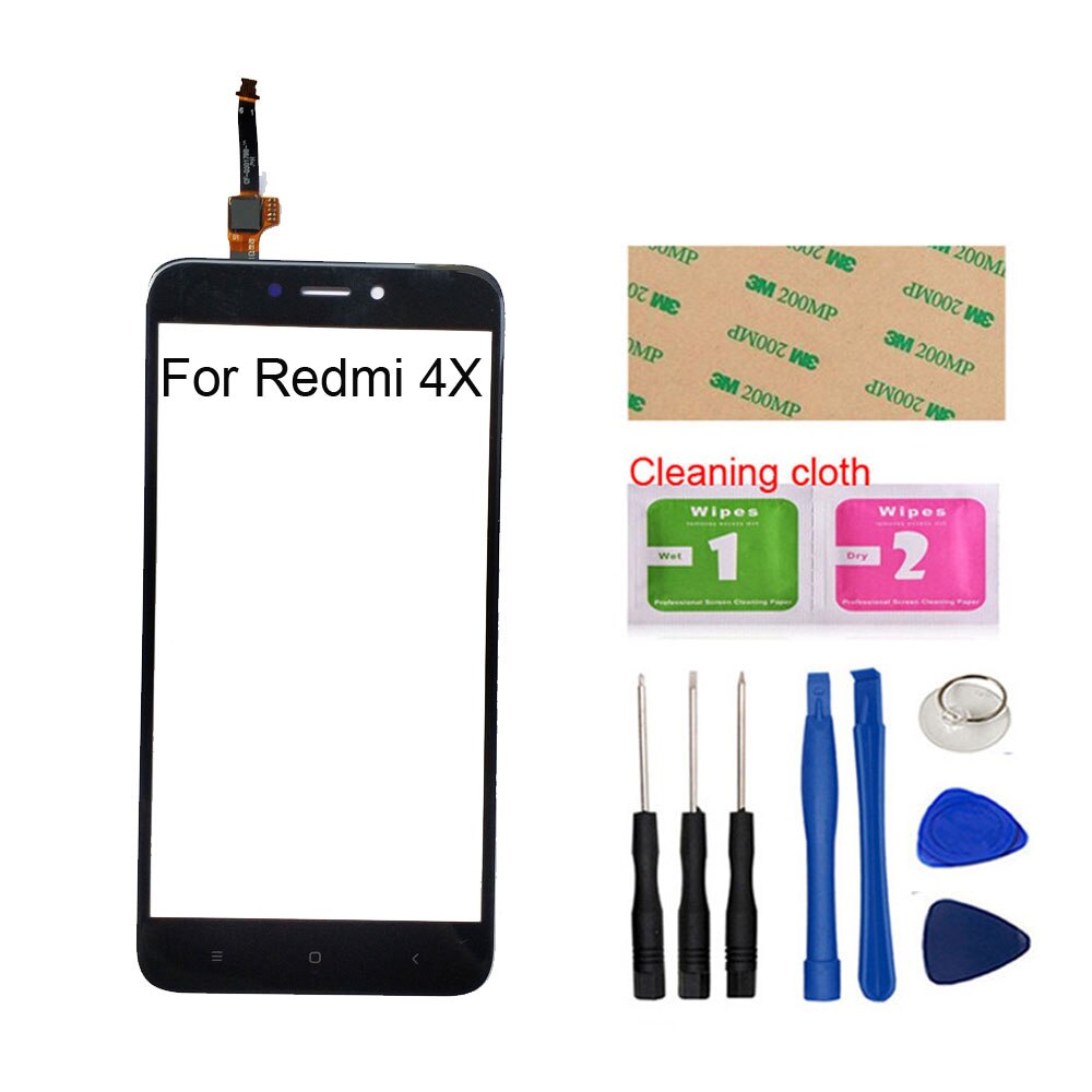 5.0 ''ekran dotykowy robić Xiaomi Redmi 4A 4X ekran dotykowy Digitizer czujnik wymiana panelu szklanego: 4X czarny Tool