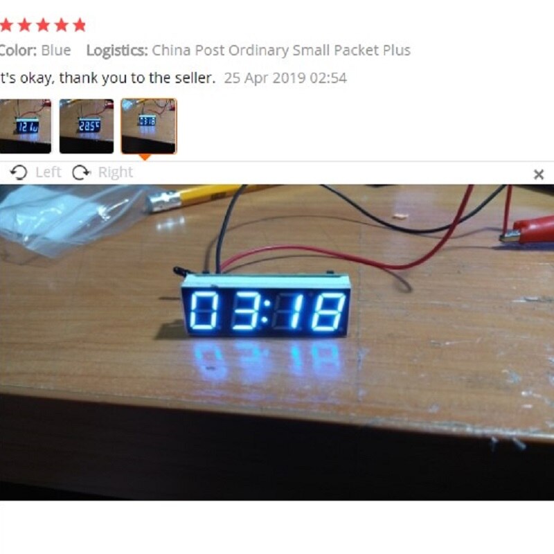Mini Auto Digitale Klok Thermometer Voltmeter 3 In 1 Led Display Digitale Timer Voltmeter Interieur Elektronische Accesso