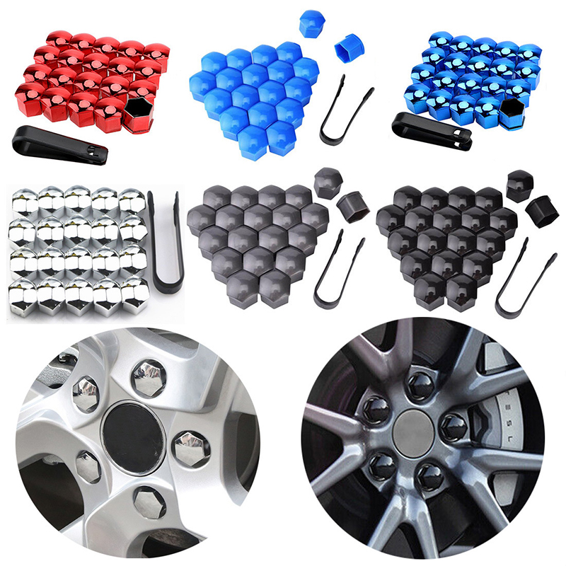 20 kpl/setti auton pyöränkapselin navan mutteripultin suojukset suojus pyörän rengaskapseli renkaan pölytiivis koristekorkki autotarvikkeet 17/19/21mm