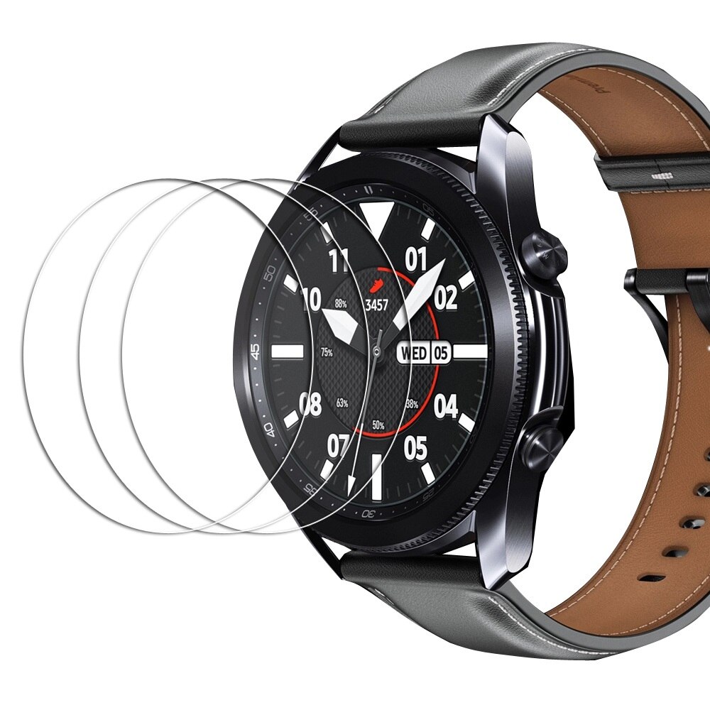 För samsung galaxy watch 3 41mm 45mm skärmskydd i härdat glas anti-scratch hd clear anti-bubble för galaxy 3 titta film