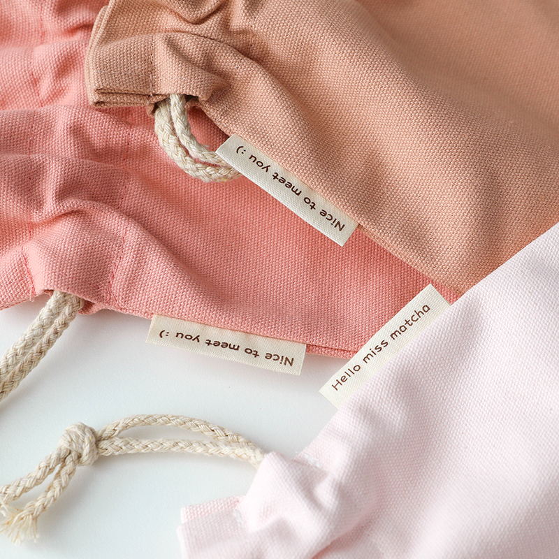 Mid Size Canvas Tasje Effen Kleur Leuke String Tas Mobiele Telefoon Zakje Stof Kerst Cadeau Zakken Stof Koord Pouch