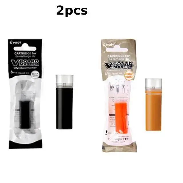 2pcs/lot Pilot Whiteboard Marker Ink or Exchangeable Ink-Bag Set, Water-borne Erasable Large Capacity V Board Master Mark Pens: army green