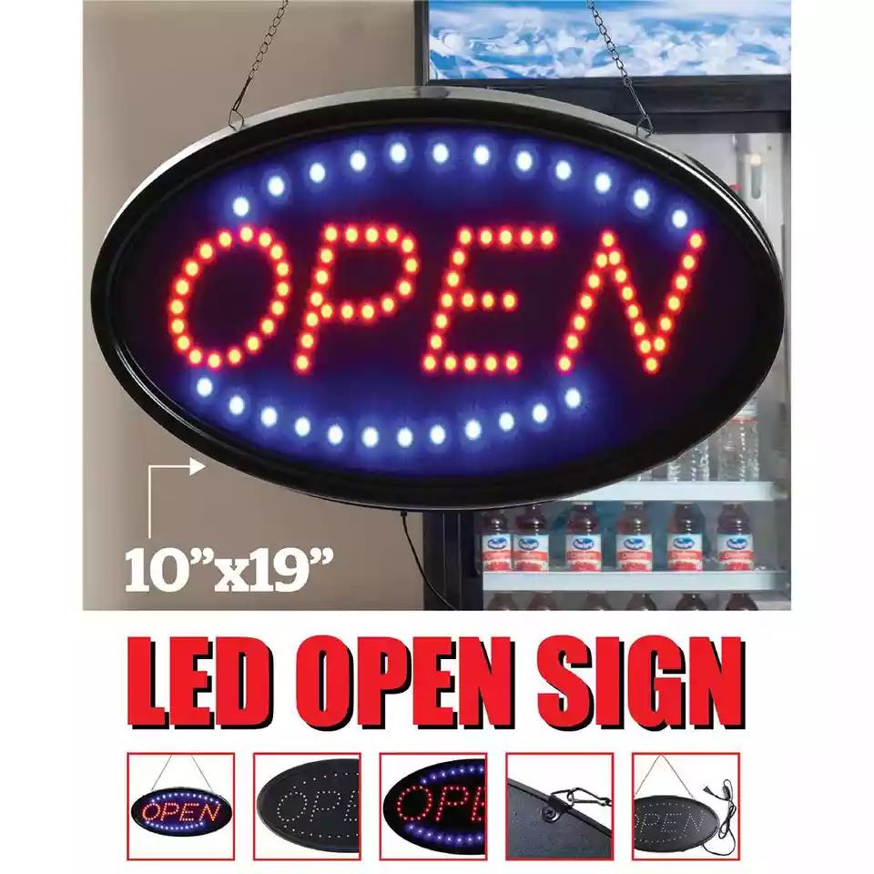LED store Open sign Logo Advertising Light Board Shopping Mall Bright Animated Motion Neon Business Store Billboard US EU Plug