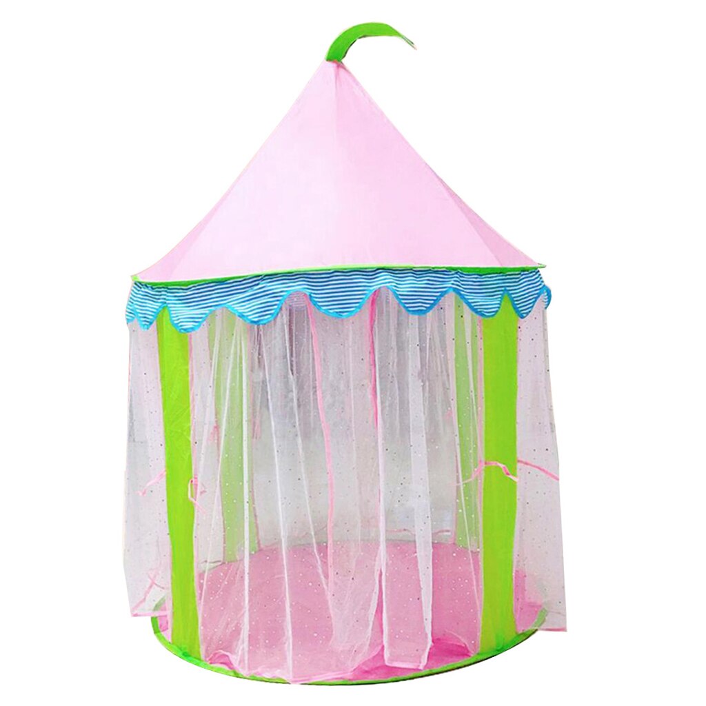 Pink Castle Play Tent Kids Children Indoor Outdoor Playhouse with Storage Bag, 104cm x 140 cm