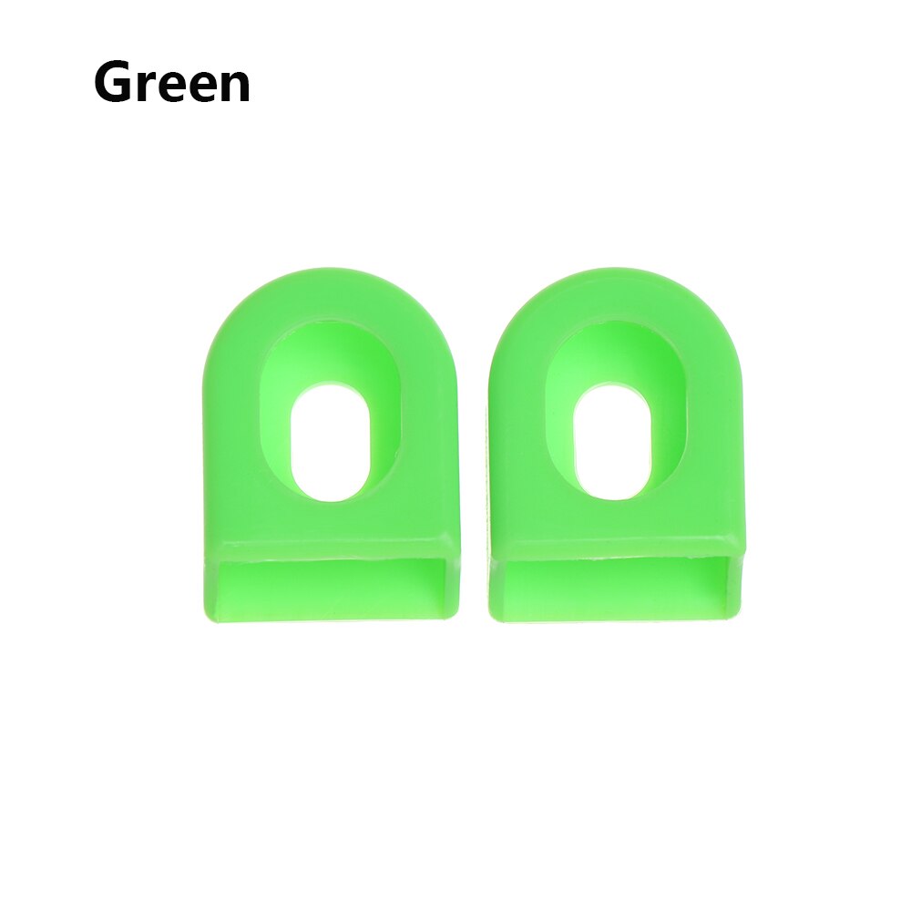 Cubierta de silicona para el brazo de los bielas de la bicicleta, Protector antióxido a prueba de polvo, funda protectora de Gel, accesorios para bicicleta, 1 par: Verde