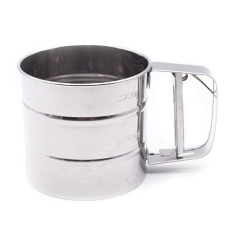 Handheld Baking Cake Tool Stainless Steel Hand Flour Powder Mesh Cup Sieve Shaker，flour，The kitchen，filter