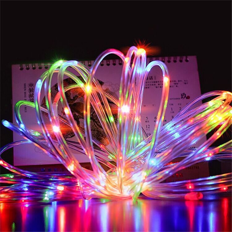 Solar Copper Wire Tube Light 8 Mode Outdoor Waterproof String Lights Christmas Garden Lights LED Lantern