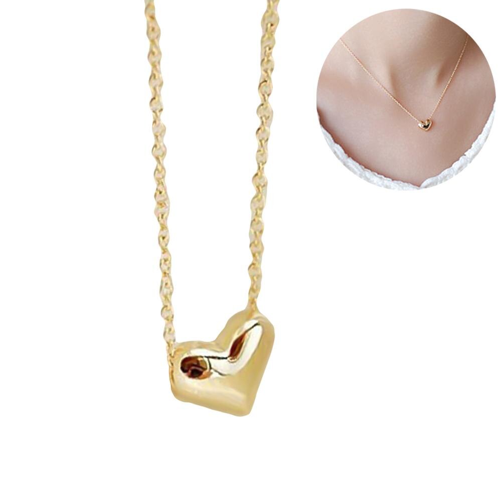 Minimalista Delle Donne Del Cuore di Amore Del Pendente Della Clavicola Della Collana Della Catena del Partito Dei Monili Del Regalo