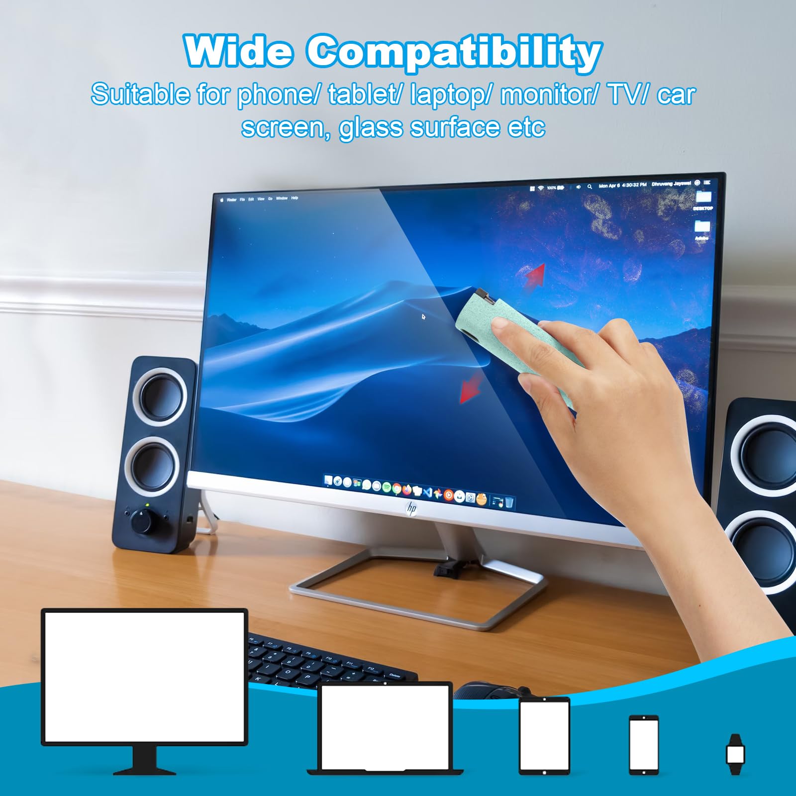 Zestaw butelek z rozpylaczem robić czyszczenia ekranu z mikrofibry Telefon komórkowy Ipad Komputer Ściereczka z mikrofibry Chusteczki robić czyszczenia okularów Iphone