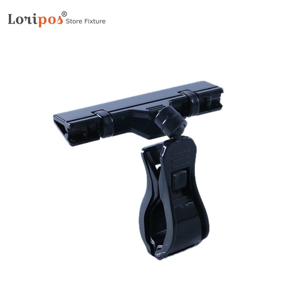 Jumbo Black POP Clamp Rotating Swivel Sign Holder Clip For Surfaces Up | Loripos