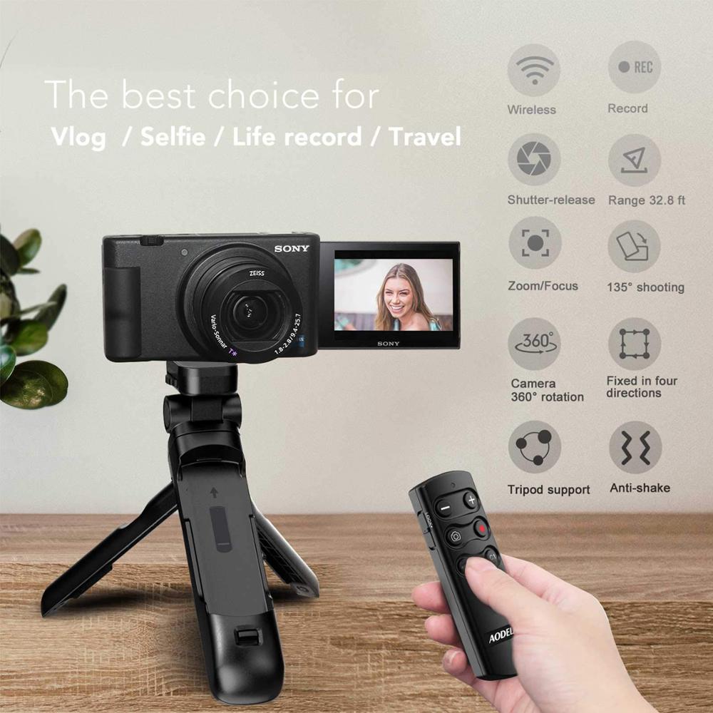 AODELAN Bluetooth Câmera Remota TG-1 Tripé Aderência para Sony a7C A6600 RX100VII RX0II A9 A9II A6400, Substituir GP-VPT2BT RMT-P1BT