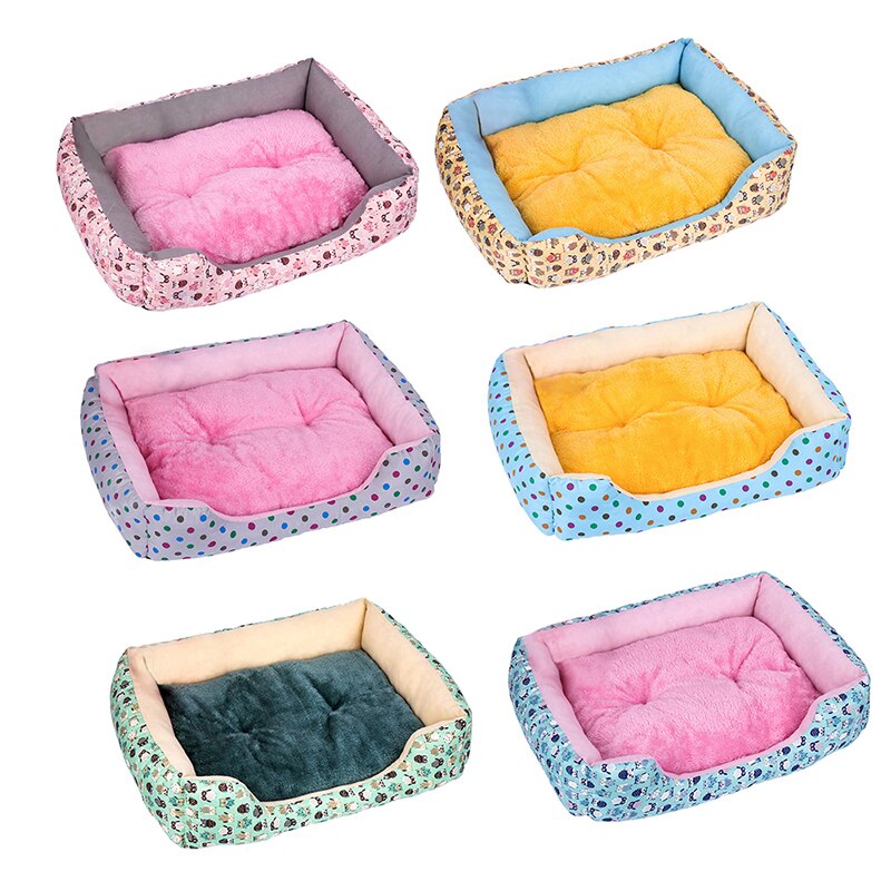 Pet Hond Kat Bed Pluche Bed Met Verwijderbare Pad Puppy Kitten Bed Kussen Mat Voor Alle Seizoenen Leuke Reizen Draagbare dierbenodigdheden