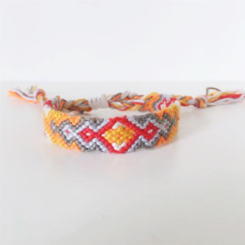 ABL027, Cotton Woven Friendship Bracelets Braided Trendy Surf Beach Boho Girl Women Pulseras Femme: 08