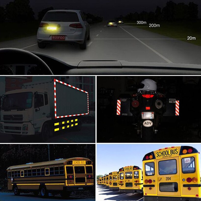 5cmx10m Square Traffic safety Self Adhesive Sticker Safety Reflective Tape for Truck
