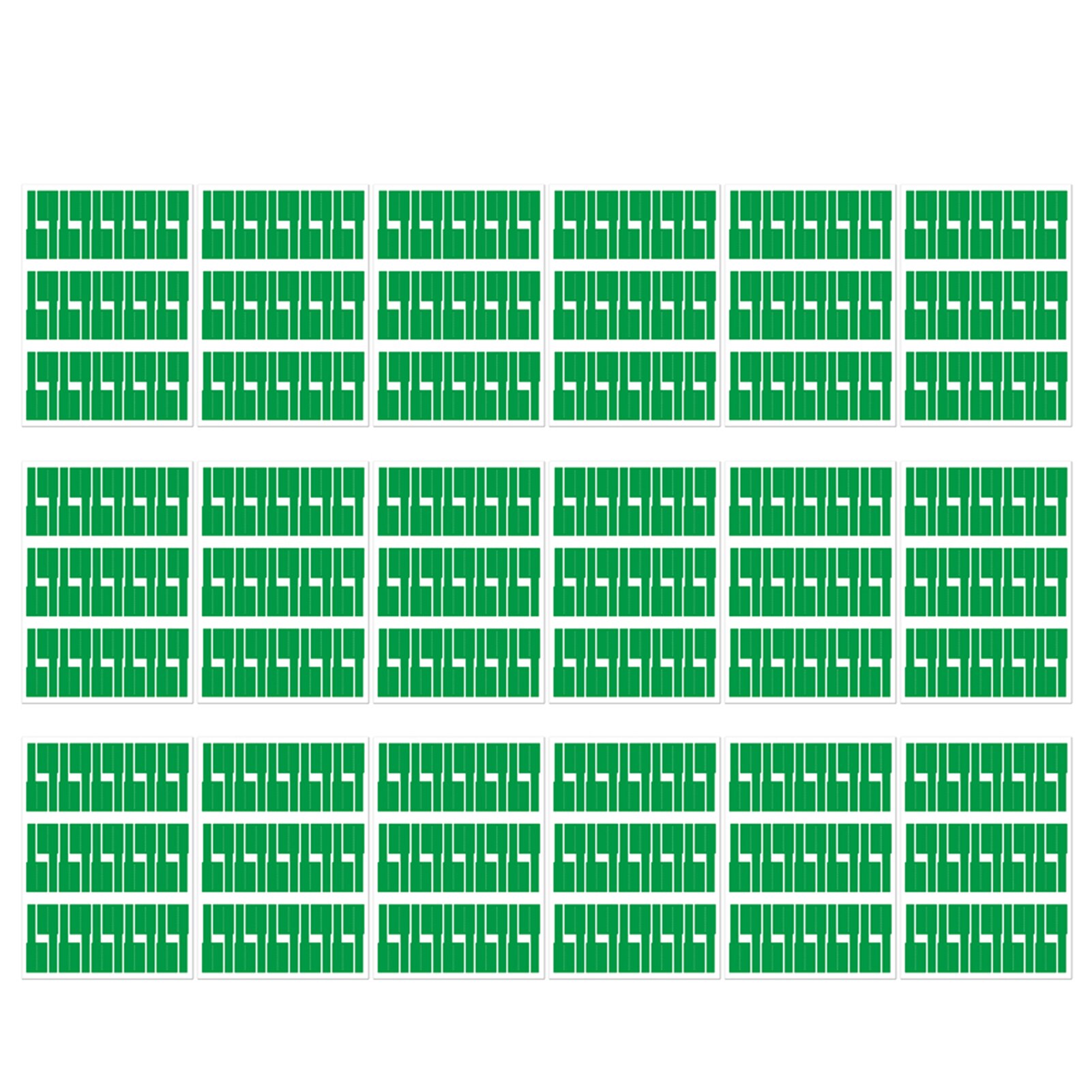 Easy Mark Self Adhesive Identification Tag Cable Label Synthetic Paper Portable Home DIY Handwriting For Printer Cord Management: Green
