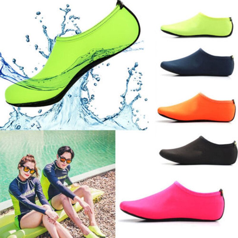 Unisex utomhus strandsandaler mjuka plysch rutschkanor lägenheter halkfria skor tofflor sommar simning vatten andas skor