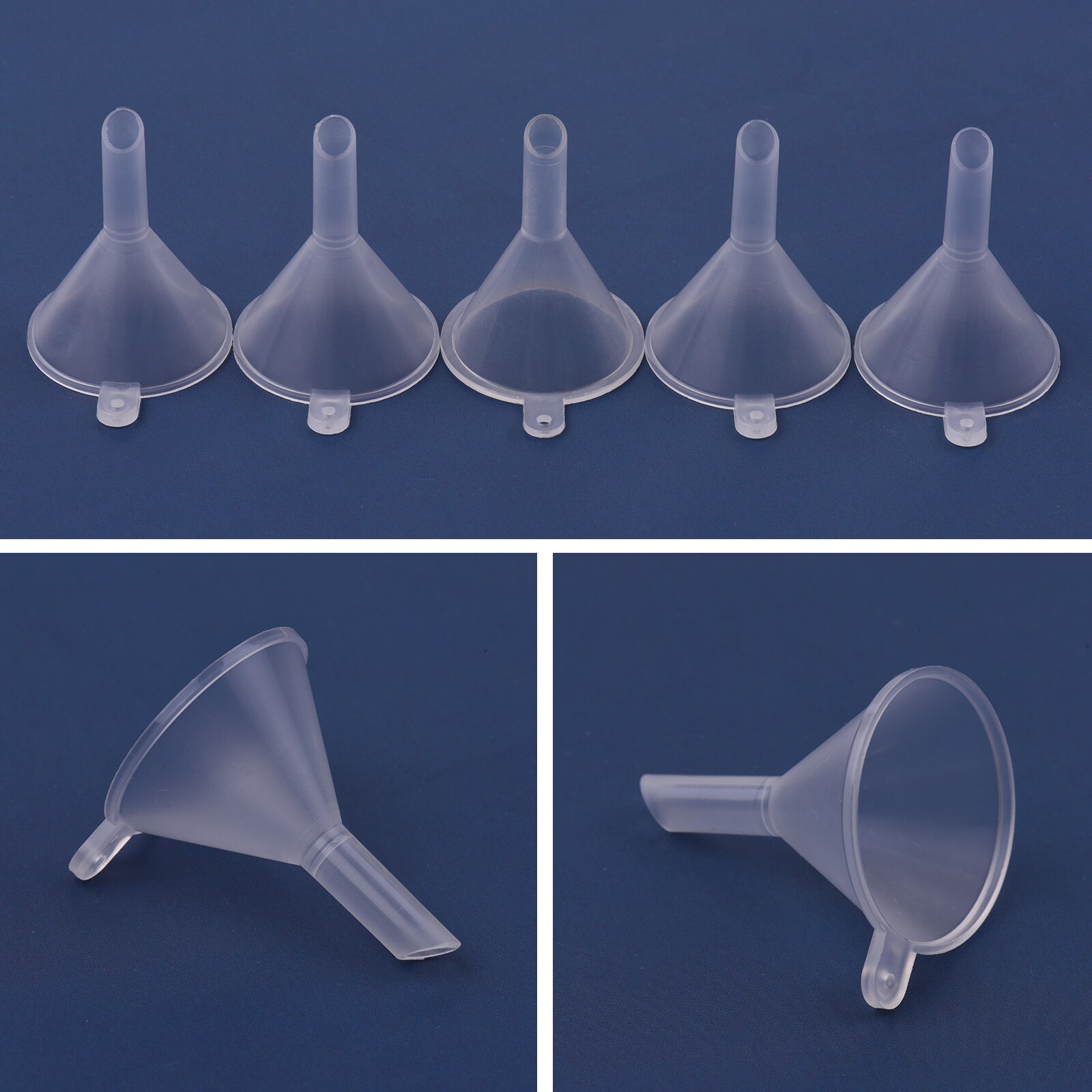 12pcs Mini Plastic Funnels Liquid Transfer Funnel 31mm/1.22in Diameter Acid and Alkali Resistant for Bottle Filling Perfumes
