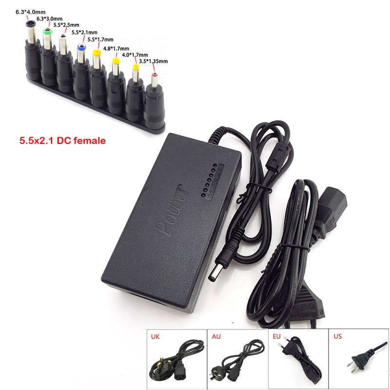 AC A DC 12V 15v 16v 18v 19v 24V Adattatore universale regolabile per caricabatterie Convertitore DC 96W per PC Laptop Eu US UK AU v: Altri / Regno unito