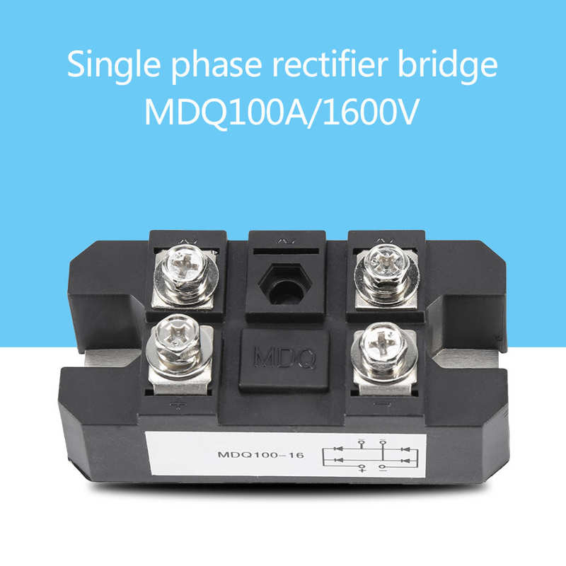 1Pc Single Phase Diode Bridge Rectifier 100A 1600V High Power 4 Terminals Brug Module