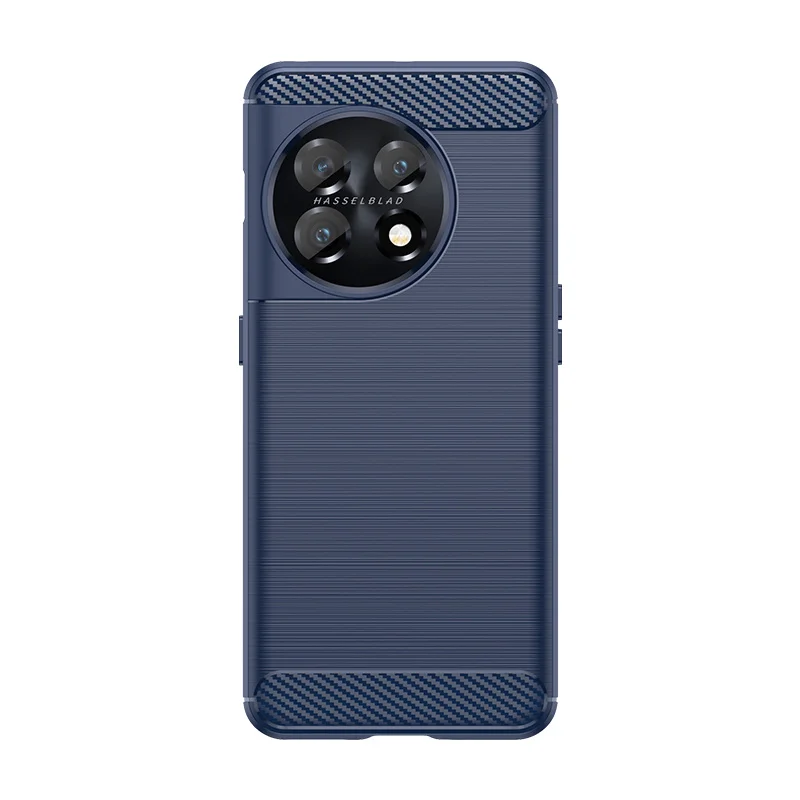 Para OnePlus 13 Funda para OnePlus 13 11 12 12R 9 10 Pro 10T Funda Shell a prueba de golpes suave fibra de carbono TPU parachoques de teléfono: Azul / Para iPhone 16 Pro